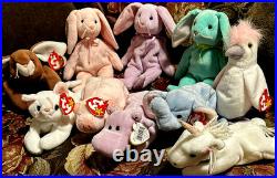 TY Beanie Babies Easter Pastel Animal Collection Rare Spring Colors, Tagged G
