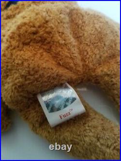 TY Beanie Babies Fuzz the Bear 1998 1999 RARE Tags With Errors WRONG YEAR