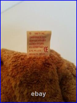 TY Beanie Babies Fuzz the Bear 1998 1999 RARE Tags With Errors WRONG YEAR