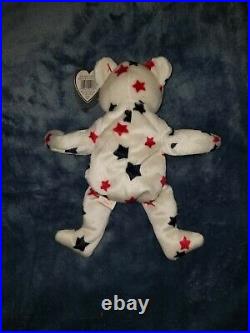 TY Beanie Babies Glory the Bear 1997 RARE with Tag Errors Red Stamp #405