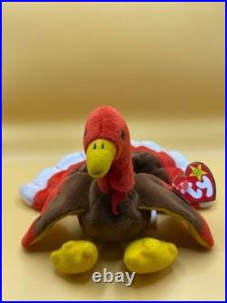 TY Beanie Babies Gobbles Thanksgiving Turkey Original Rare New Mint 1996 PVC