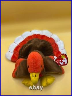 TY Beanie Babies Gobbles Thanksgiving Turkey Original Rare New Mint 1996 PVC