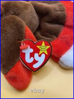 TY Beanie Babies Gobbles Thanksgiving Turkey Original Rare New Mint 1996 PVC
