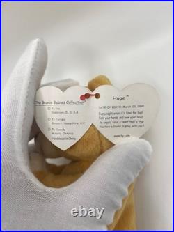 TY Beanie Babies Hope Praying Bear Original Rare Retired New Mint Condition 1999