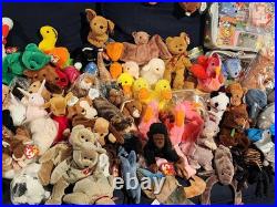 TY Beanie Babies Huge Lot 190+ w Hang Tags Many Bagged Vintage some rare 1993