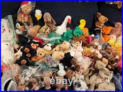 TY Beanie Babies Huge Lot 190+ w Hang Tags Many Bagged Vintage some rare 1993