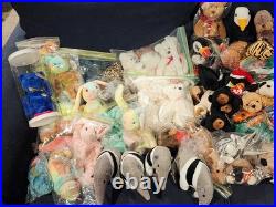 TY Beanie Babies Huge Lot 190+ w Hang Tags Many Bagged Vintage some rare 1993