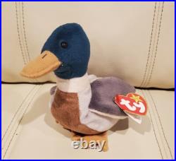 TY Beanie Babies Jake the Duck Retired Rare Errors Stamp Tag #402 1997 1998