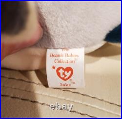 TY Beanie Babies Jake the Duck Retired Rare Errors Stamp Tag #402 1997 1998
