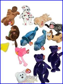 TY Beanie Babies Many Rare/Retired/With Tag Errors Huge Collector Lot 105 pc