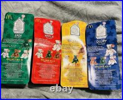 TY Beanie Babies McDonald's International Bears Set Of (4) with Errors RARE NIB