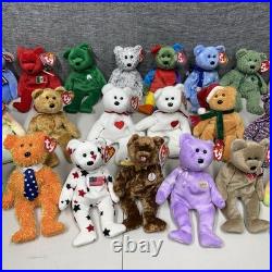 TY Beanie Babies Mixed Lot of 26 TEDDY BEARS RARE Mint Condition