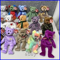 TY Beanie Babies Mixed Lot of 26 TEDDY BEARS RARE Mint Condition