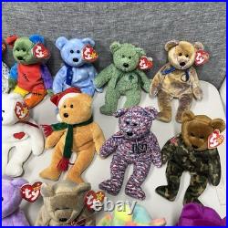 TY Beanie Babies Mixed Lot of 26 TEDDY BEARS RARE Mint Condition