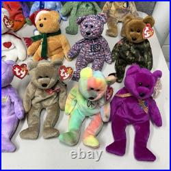 TY Beanie Babies Mixed Lot of 26 TEDDY BEARS RARE Mint Condition