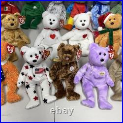 TY Beanie Babies Mixed Lot of 26 TEDDY BEARS RARE Mint Condition