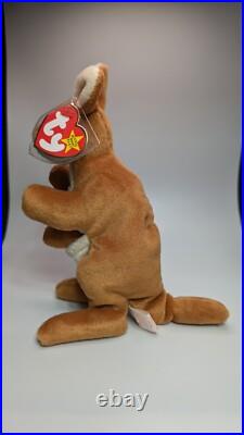 ++ TY Beanie Babies Pouch Kangaroo 1996 RARE, ERRORS Good Retired Baby ++