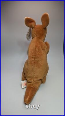 ++ TY Beanie Babies Pouch Kangaroo 1996 RARE, ERRORS Good Retired Baby ++
