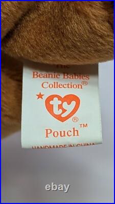 ++ TY Beanie Babies Pouch Kangaroo 1996 RARE, ERRORS Good Retired Baby ++