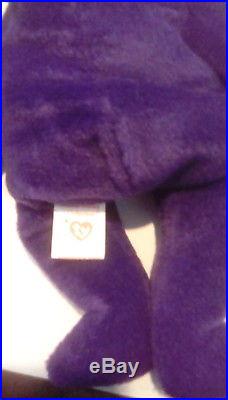 TY Beanie Babies Princess Diana Bear Rare 1st Edition PVC Pellet MINT