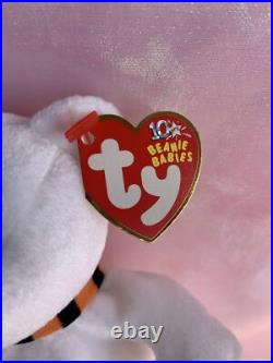 TY Beanie Babies Quivers Stuffed Plush Ghost Bear RARE 2002-2003 Tag Error
