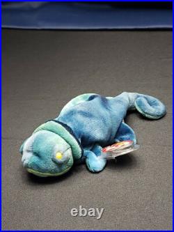 TY Beanie Babies Rainbow Chameleon Wrong Fabric + Errors RETIRED/RARE/NEW
