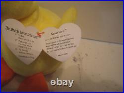 TY Beanie Babies Rare Retired Quackers Style 4024 1994/1993 MINT CONDITION