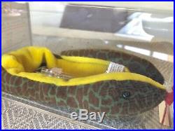 TY Beanie Babies-SLITHER the snake (1st Gen Hang Tag, 1st Gen Tush Tag) Rare