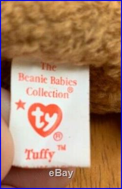 TY Beanie Babies SUPER RARE Retired TUFFY with Tush Tag Error