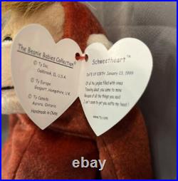 TY Beanie Babies, Schweetheart Rare tag 1999 Orangutang TY Beanie Babies, Schweetheart Rare tag 1999 Orangutang