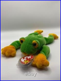 TY Beanie Babies Smoochy Frog Original Rare 1997 New Mint Condition PVC