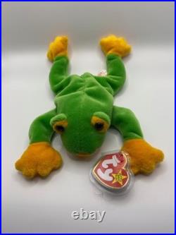 TY Beanie Babies Smoochy Frog Original Rare 1997 New Mint Condition PVC