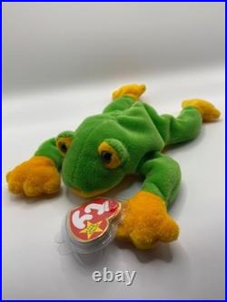 TY Beanie Babies Smoochy Frog Original Rare 1997 New Mint Condition PVC