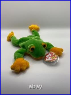TY Beanie Babies Smoochy Frog Original Rare 1997 New Mint Condition PVC