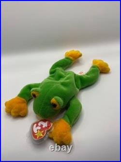 TY Beanie Babies Smoochy Frog Original Rare 1997 New Mint Condition PVC