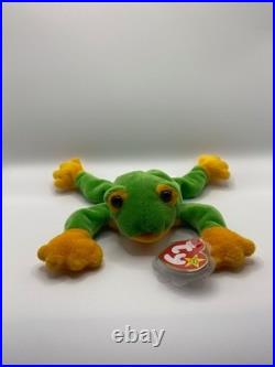 TY Beanie Babies Smoochy Frog Original Rare 1997 New Mint Condition PVC