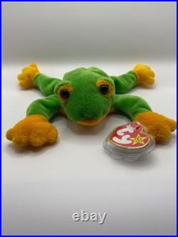 TY Beanie Babies Smoochy Frog Original Rare 1997 New Mint Condition PVC