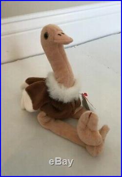 TY Beanie Babies Stretch The Ostrich #4182 1997Retired Rare Vintage Collectable