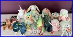 TY Beanie Babies TIE DYE LOT of 12 With Tags Retired! Rare