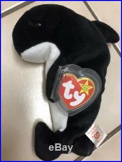 TY Beanie Babies Waves the Whale Mint Condition RARE