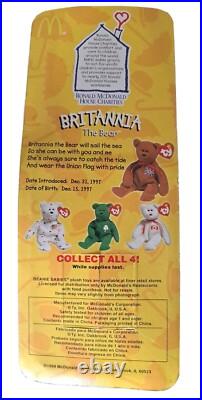 TY Beanie Babies complete set of 4 with Rare Tag and date Errors 1999 McDonald's