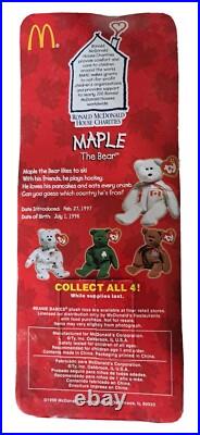 TY Beanie Babies complete set of 4 with Rare Tag and date Errors 1999 McDonald's