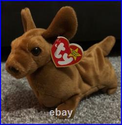 TY Beanie Baby 1995 Weenie the Dachshund, 4013 RARE