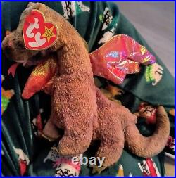 TY Beanie Baby 1998 Retired Scorch the Dragon with RARE Tag Errors