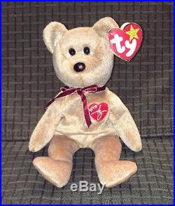 TY Beanie Baby 1999 SIGNATURE TEDDY Bear WITH ERRORS HANG TAG-RARE-RETIRED #05