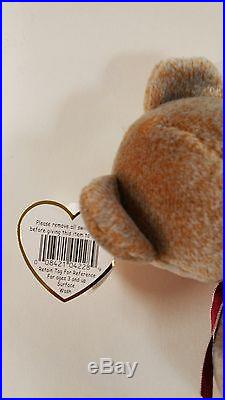 TY Beanie Baby 1999 SIGNATURE TEDDY Bear WITH ERRORS IN HANG TAG, RARE, RETIRED