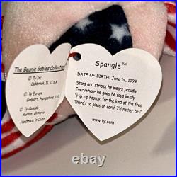 TY Beanie Baby 1999 Spangle Bear Pink Face Tag Error RARE Collectible Plush Mint TY Beanie Baby 1999 Spangle Bear Pink Face Tag Error RARE Collectible Plush Mint