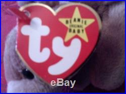 TY Beanie Baby 93 CUBBIE Tags+Errors (Rare) Ty Deutschland! Un-Numbered/PVC