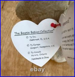 TY Beanie Baby Almond The Bear ERRORS Rare 1999 Retired Original / Authentic