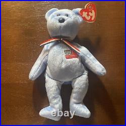 TY Beanie Baby America the Bear Plush Rare with Errors In Memory of 9/11/2001